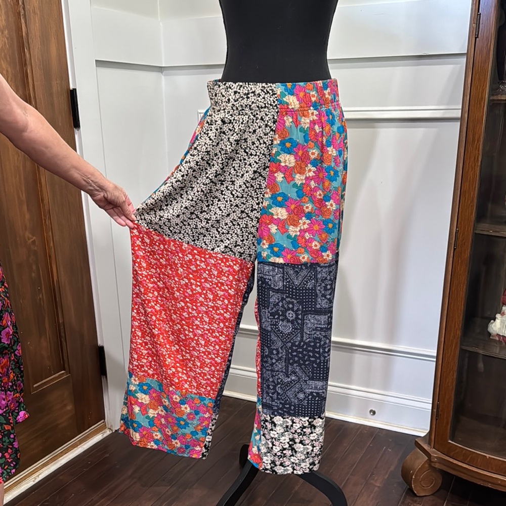 Colorful Patchwork Pants set